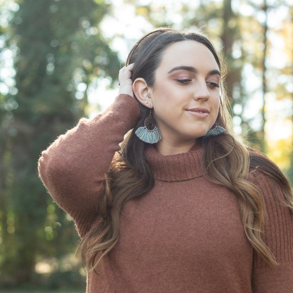 Bohemian Round Tassel Earrings - Picture 2 of 5